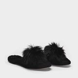Mules Foxy Flat en Cuir Velours Noir