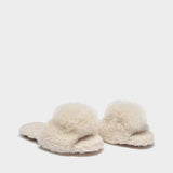 Sandales Foxy en Shearling Beige