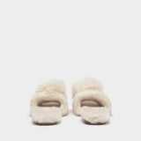 Sandales Foxy en Shearling Beige
