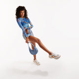 Baskets Marathon Runner en Cuir Orange