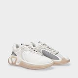 Sneakers B-Runner en Cuir et Mesh Blanc