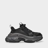 Sneakers Triple S en Polyester Noir Metallique
