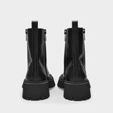 Bottines Tractor L20 en Cuir Gris Foncé