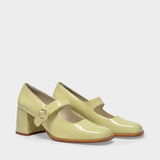 Babies Caren en Cuir Vernis Vert