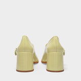 Babies Caren en Cuir Vernis Vert