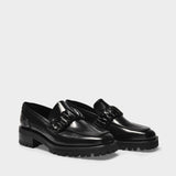 Mocassins Chouchou Square en Cuir Noir