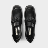 Mocassins Chouchou Square en Cuir Noir