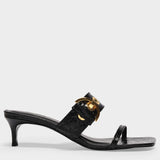 Sandales Bettina en Cuir Noir