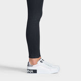 Sneakers Portofino - Dolce & Gabbana - Cuir - Blanc/Argenté