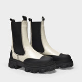 Bottes Chelsea en Cuir Blanc