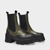 Boots en Cuir Vert