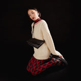 Sandales Cleated en Cuir Noir