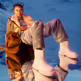 Bottines en Caoutchouc Blanc