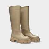 Bottes Combat en Cuir Marron Clair