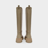 Bottes Combat en Cuir Marron Clair