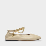 Ballerines Charm en Cuir Beige