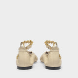 Ballerines Charm en Cuir Beige