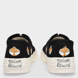 Sneakers All Over Fox Head en Toile Noire