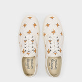 Sneakers All Over Fox Head en Toile Blanche