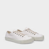 Sneakers Tabi Low Top en Coton Blanc
