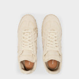 Sneakers Basses en Coton Blanc