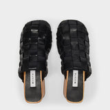 Sabots Arlene en Cuir Noir