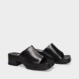 Sabots Eileen en Cuir Noir