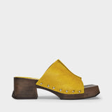 Sabots Hannah en Cuir Jaune