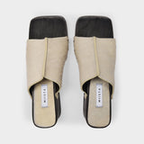 Sabots Hannah en Cuir Beige