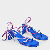 Sandales Alberta en Cuir Bleu