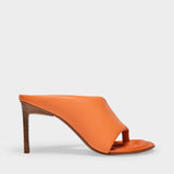 Les Mules Limones en Cuir Orange