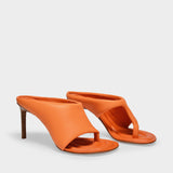Les Mules Limones en Cuir Orange