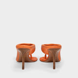Les Mules Limones en Cuir Orange