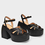 Sandales Bulla Aurora en Cuir Noir