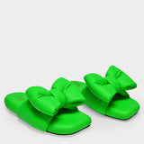 Mules Extra Padded en Cuir Vert