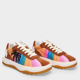 Sneakers Rainbow en Cuir Noir Multicouleur