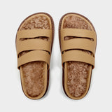 Sandales Maggie en Cuir Lisse Beige