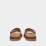 Sandales Maggie en Cuir Lisse Beige