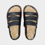 Sandales Maggie en Cuir Lisse Noir