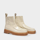 Bottines Leah En Cuir Beige