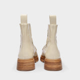 Bottines Leah En Cuir Beige