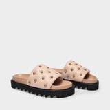 Sandales en Cuir Rose