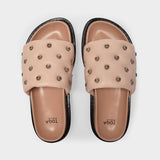 Sandales en Cuir Rose