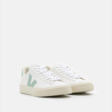 Sneakers Campo - Veja - Cuir - Blanc/Matcha