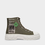 Sneakers 1982 en Toile Kaki Upcyclée