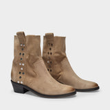 Bottines Pilar en Cuir Marron