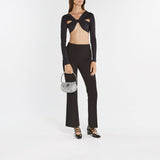 Pochette Ring avec Strass Argentés