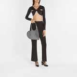 Tote Bag Mini Cœur Brodé En Cristal - Coperni - Strass - Noir