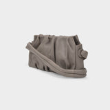 Sac Vague en Cuir Taupe