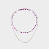Collier Double Reine en argent et perles d'eau douce